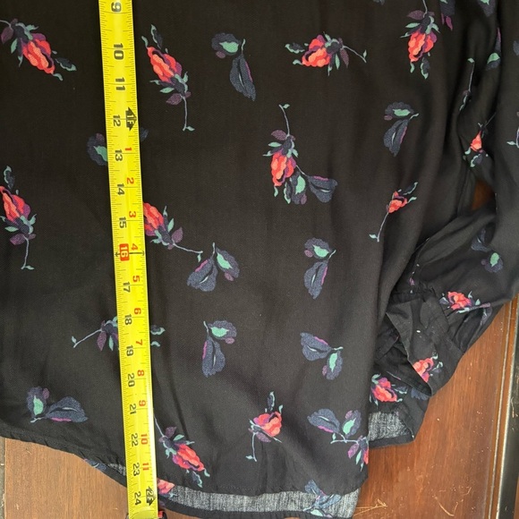 Maeve Anthropologie Womens Floral Linen Blend Tops size Small - Picture 6 of 10